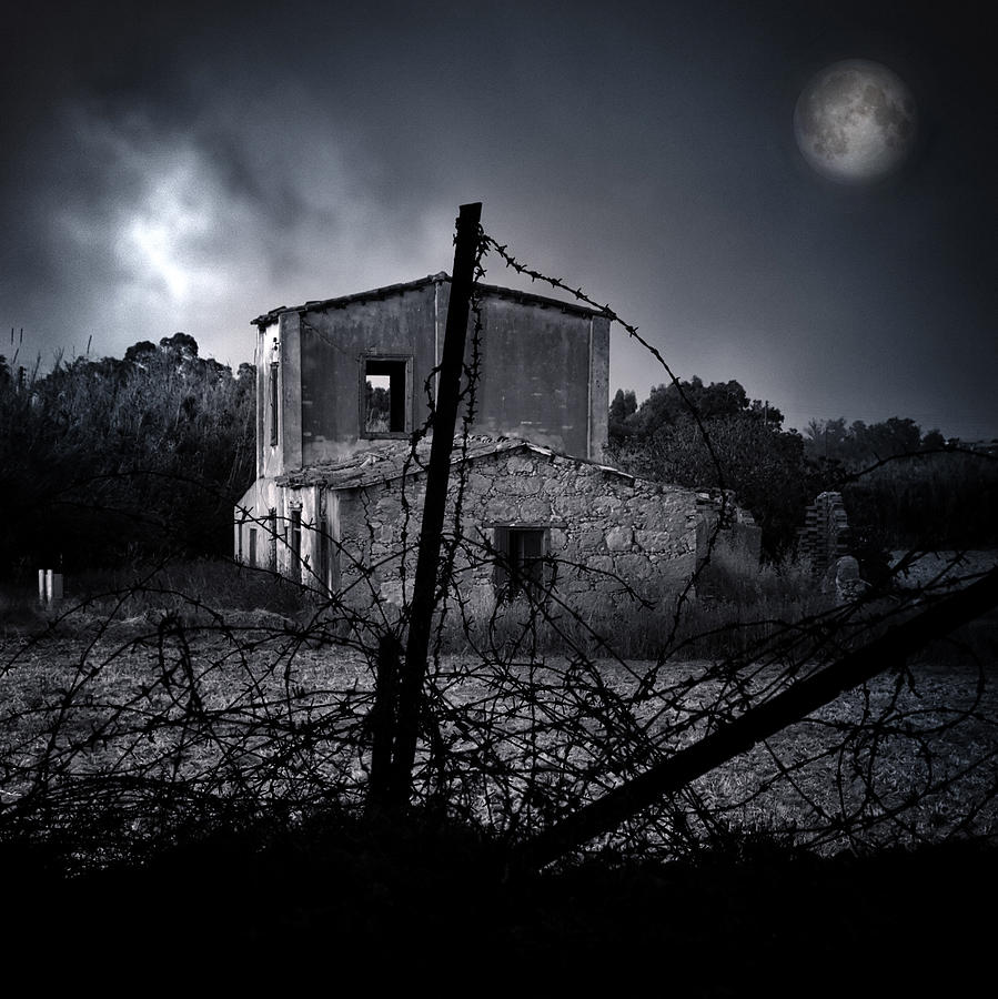 Fall Photograph - Scary House by Stelios Kleanthous