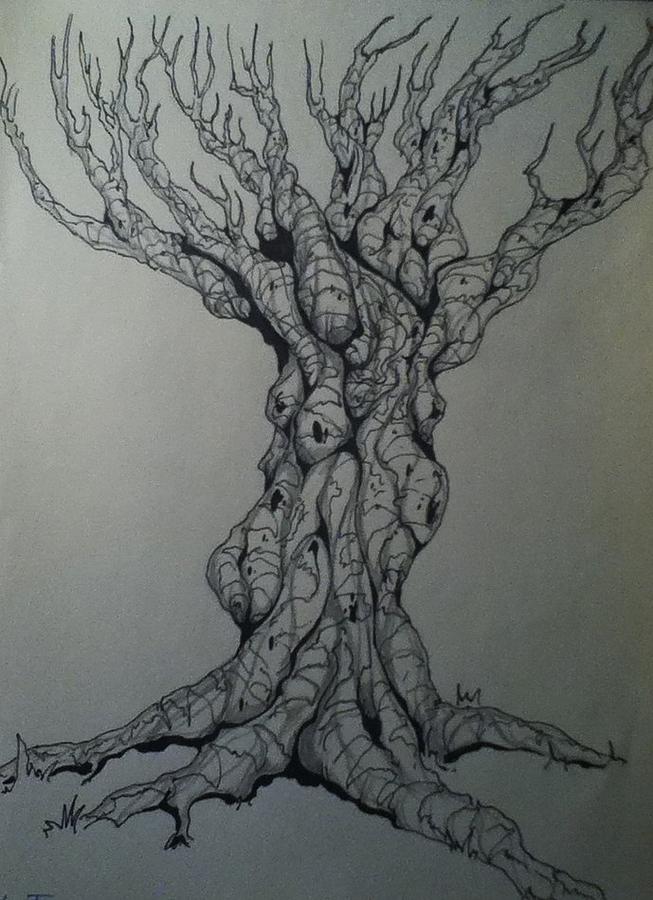 scary trees drawings
