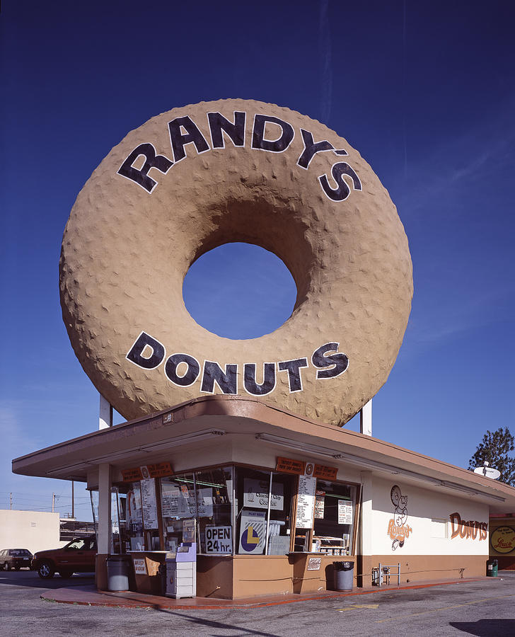 Architecture Photograph - Scenes Of Los Angeles, Randys Donuts by Everett