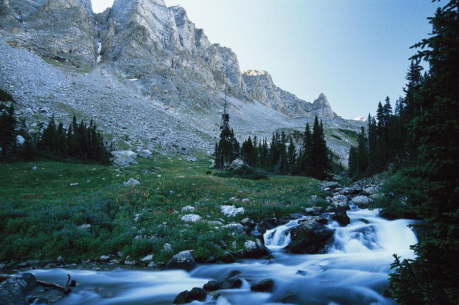 Scenic Stream Running Through A Valley Photograph by Kate Thompson