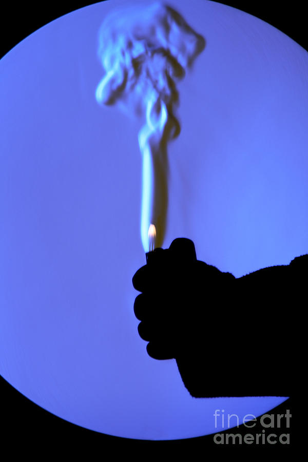 Schlieren Image Of A Lighter Photograph by Ted Kinsman