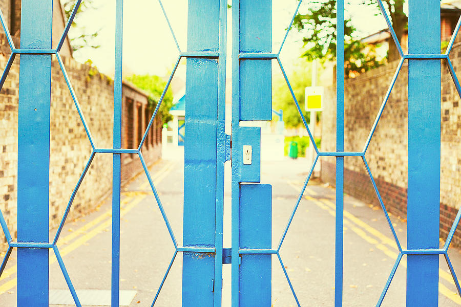 Architecture Photograph - School gate by Tom Gowanlock