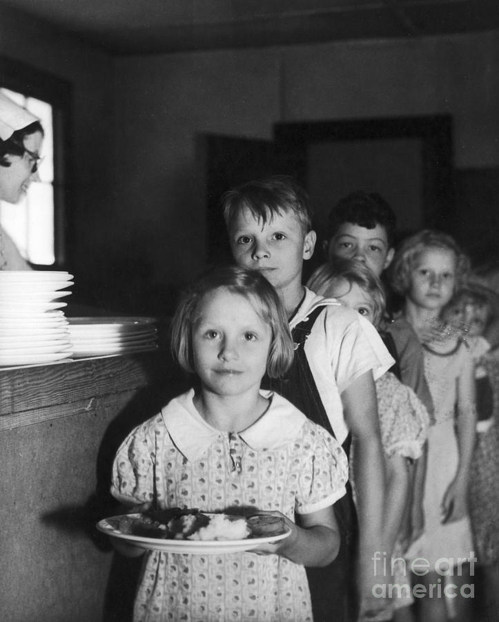 School Lunch, 1936 Photograph by Granger