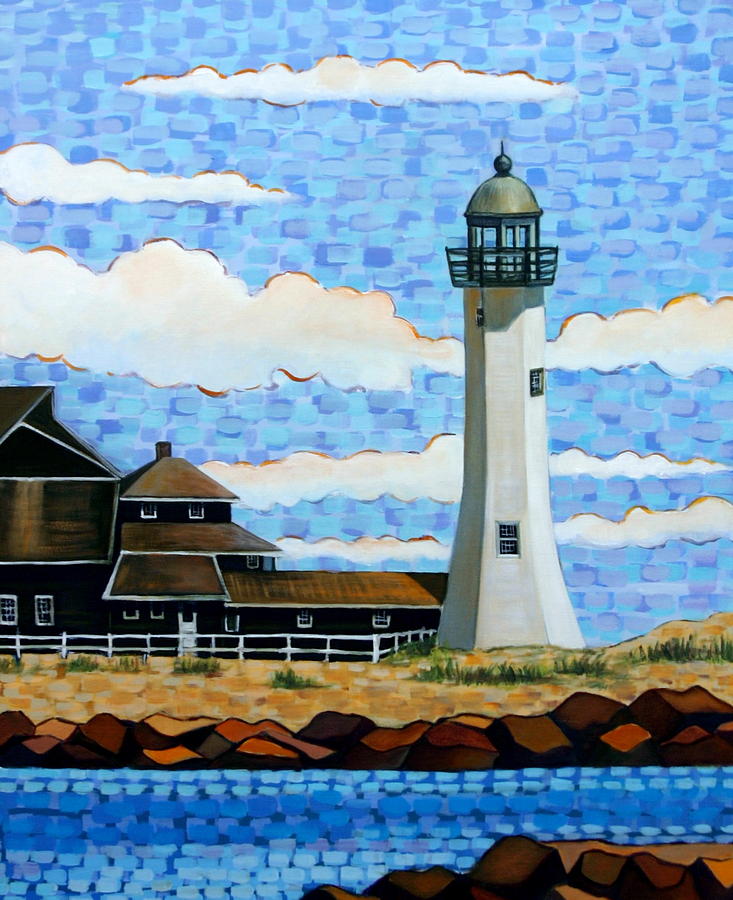 Scituate Light House Painting by Susan Santiago