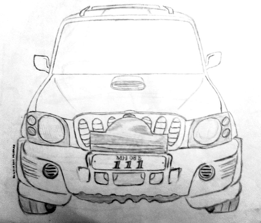 2020 Mahindra Scorpio SUV: New sketch shows what it could look like