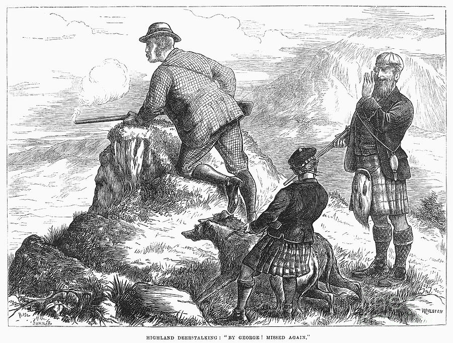 Scotland: Deer Hunt, 1871 Photograph by Granger