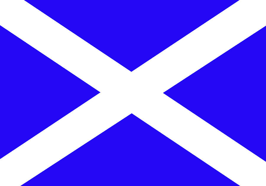 Scottish flag Digital Art by Christopher Rowlands