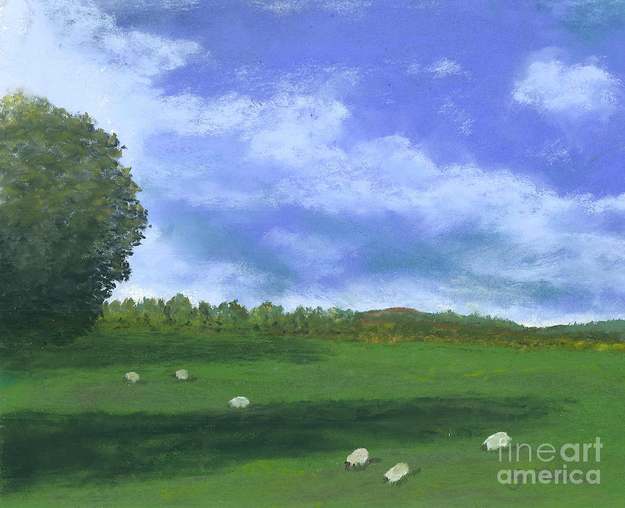Scottish Pasture Pastel by Ginny Neece