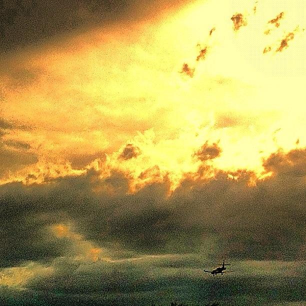 Nature Photograph - Scottsdale Clouds. And Private Jets by John Schultz