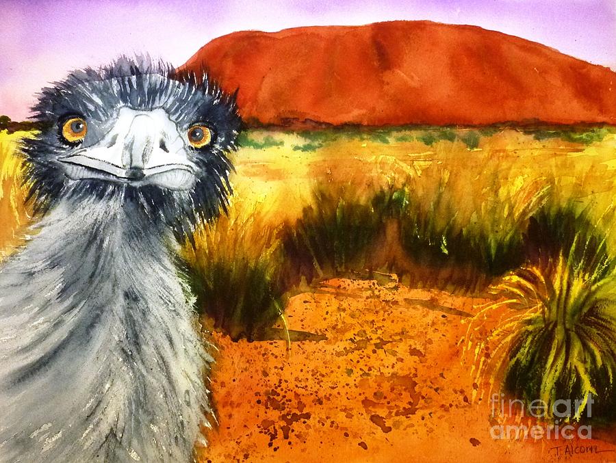 Emu Painting - Scout - original sold by Therese Alcorn