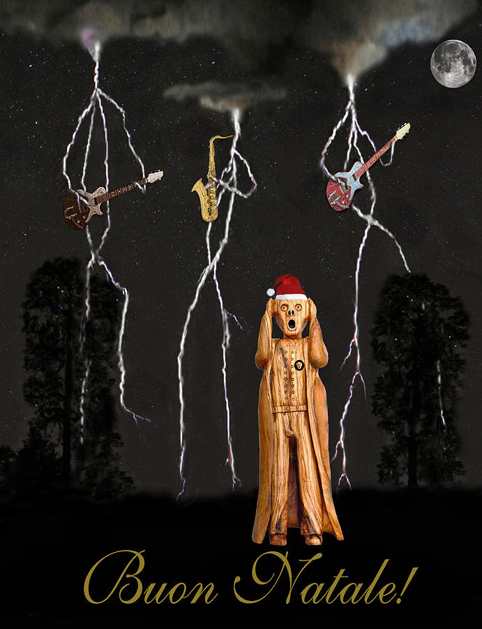 Edvard Munch Mixed Media - Scream Buon Natale by Eric Kempson