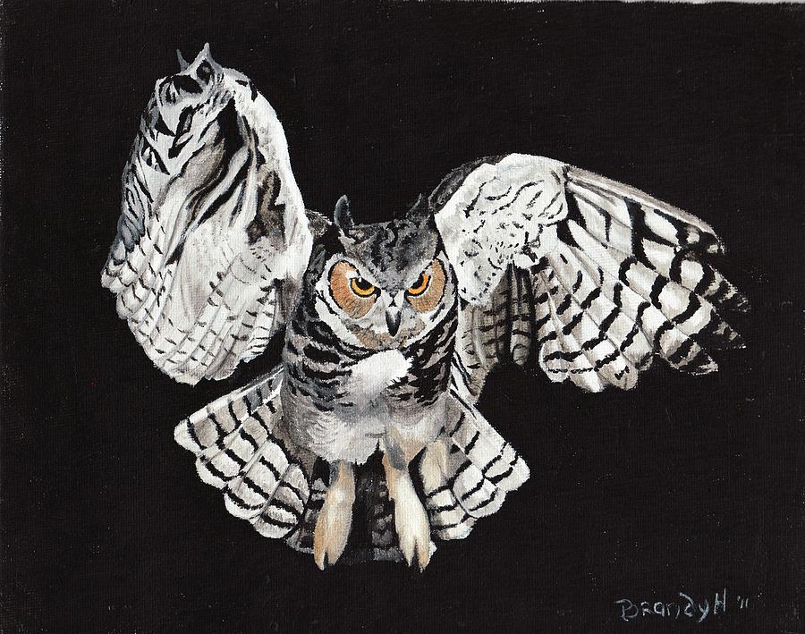 Owl Painting - Screech Owl by Brandy House