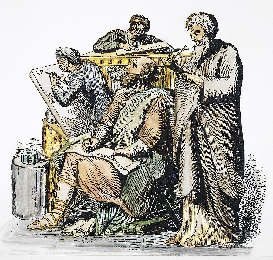 Scribes In Ancient Greece Photograph by Granger