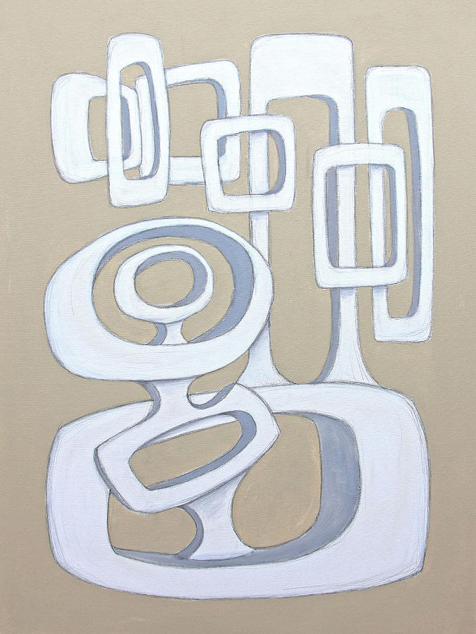 Abstract Painting - Sculpture in White by Jason Carroll
