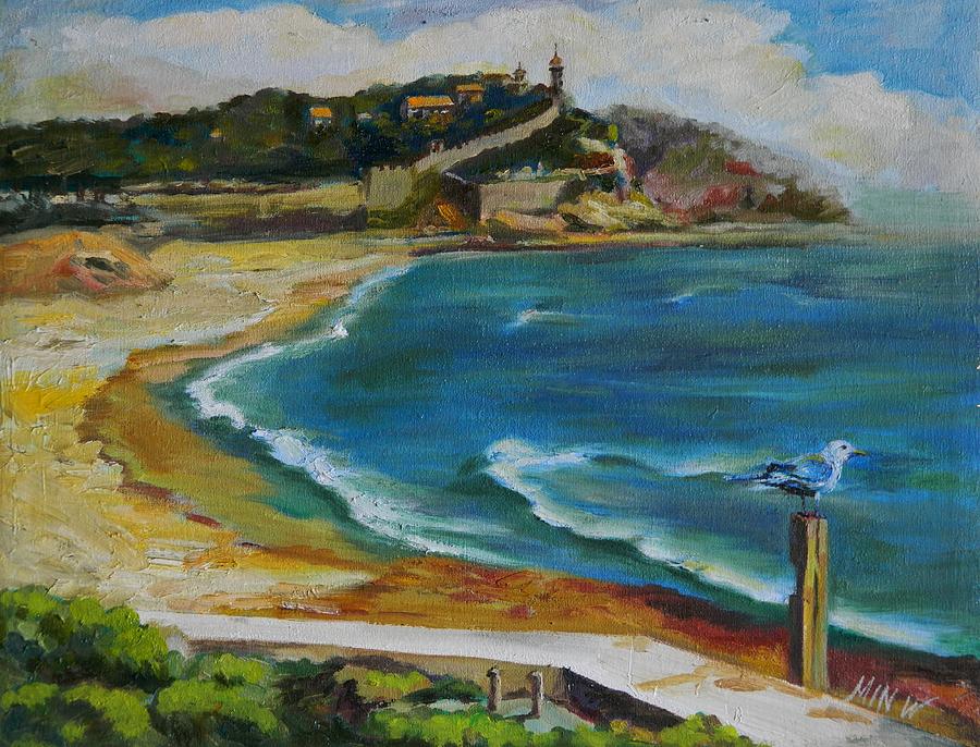 Sea Castle Painting by L R B
