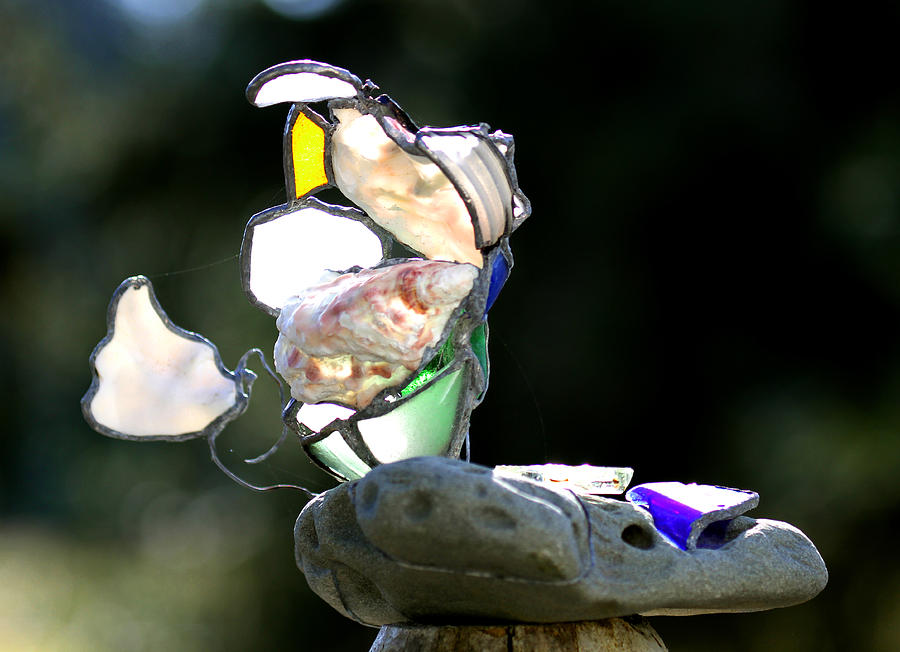 Sea Glass Art Sculpture Photograph by Marie Jamieson