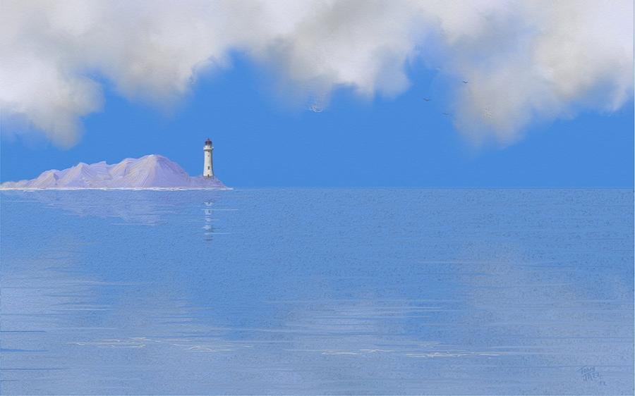 Lighthouse Digital Art - Sea of Tranquility by Tony Rodriguez