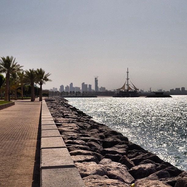 Kuwait Photograph - Sea Side View , My Lovely Country by Mohammad Alhashash