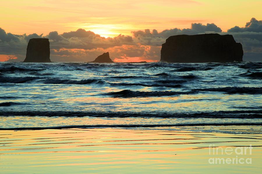 Sea Stack Sunset Photograph by Adam Jewell