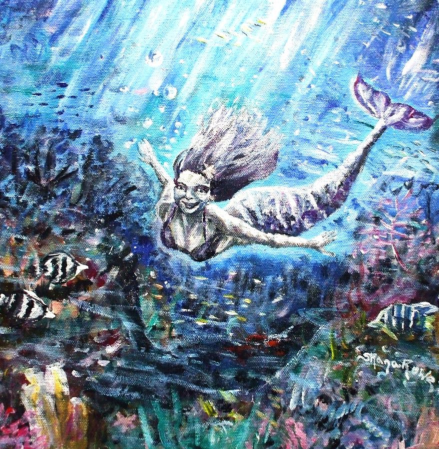 Mermaid Painting - Sea Surrender by Shana Rowe Jackson