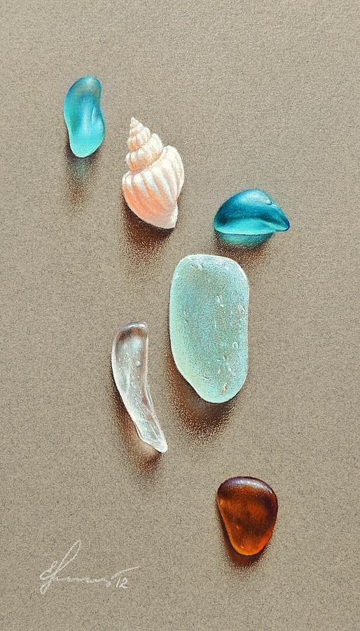 Seaglass pieces by Elena Kolotusha