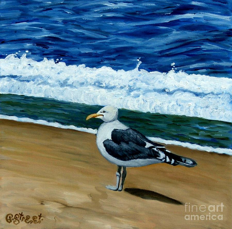 Seagull At The Seashore by Caroline Street