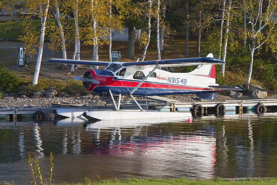 Seaplane On Moosehead Lake In Maine Canvas Photo Poster Print Photograph by Keith Webber Jr