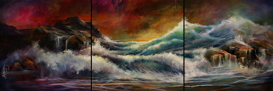 Seashore Painting by Michael Lang