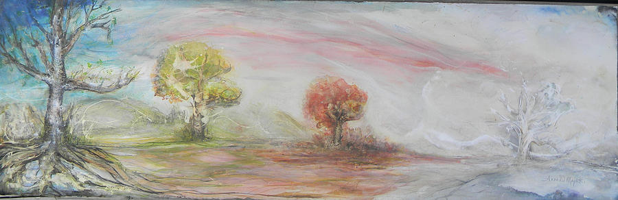 Seasons Painting by Anne-D Mejaki - Art About You productions