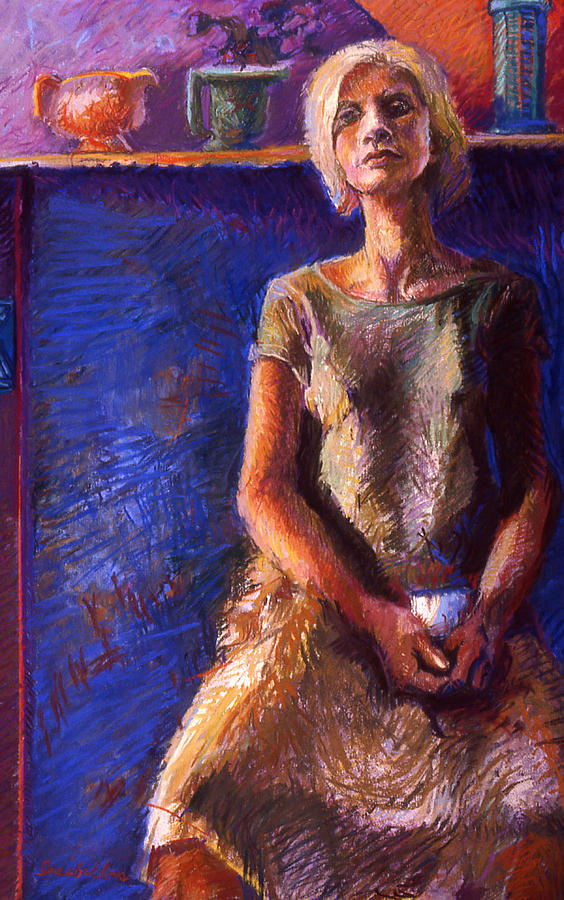 Seated Woman Painting by Ellen Dreibelbis
