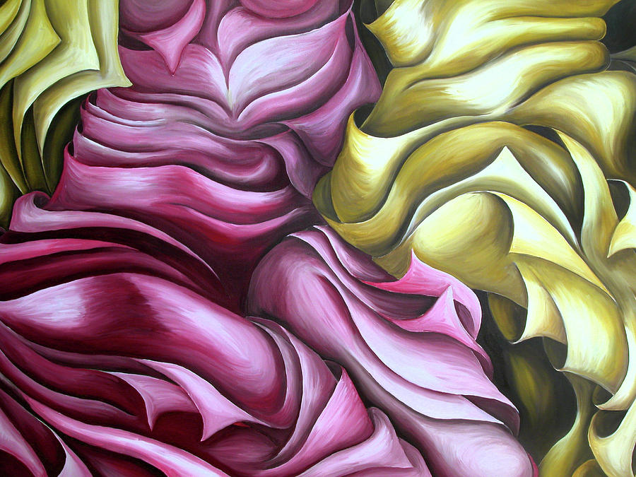 Red Painting - Seated Women by Diana Durr Red Painting - Seated Women by Diana Durr