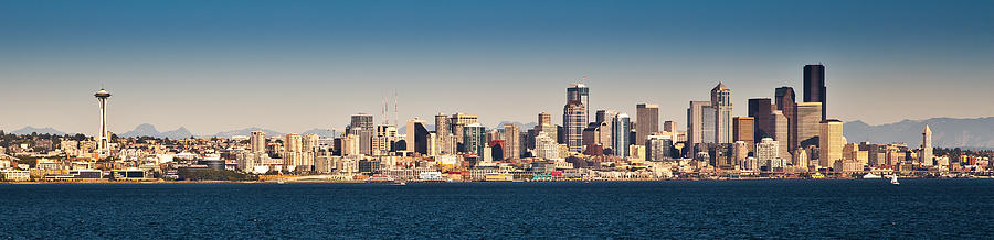 Seattle Cityscape Panorama Photograph by Niels Nielsen