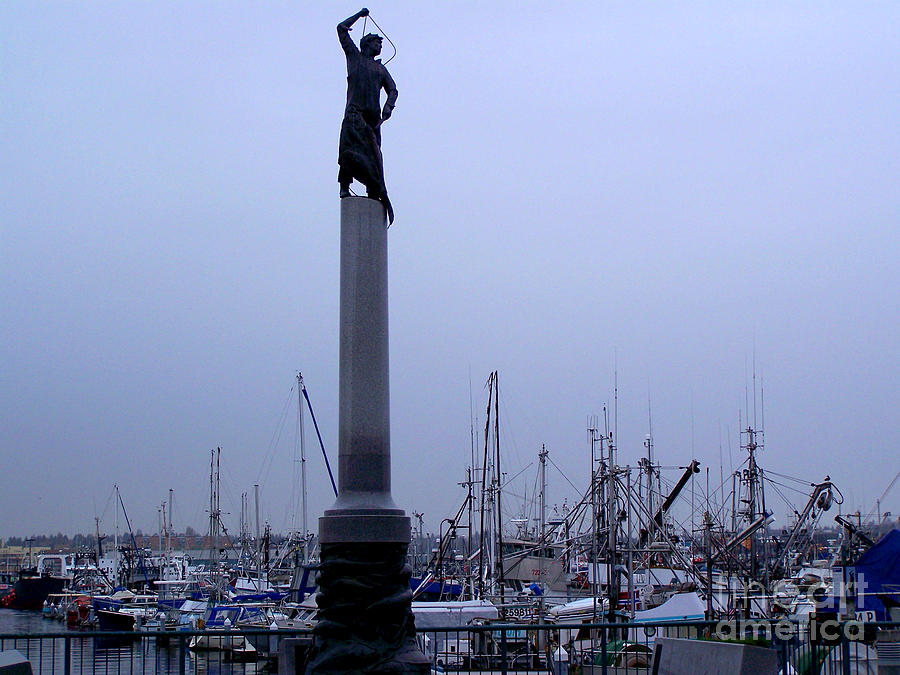 Seattle Fisherman Memorial Photograph by Kathy  White