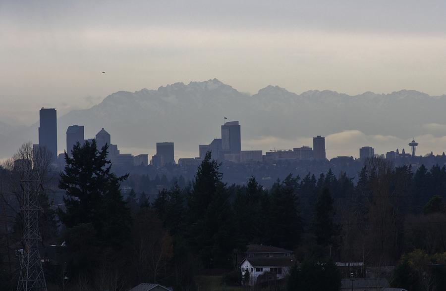 Seattle from a Distance Photograph by Bruce Bley