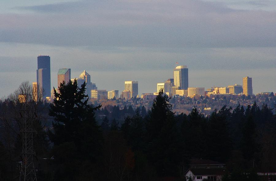 Seattle from Distance Photograph by Bruce Bley