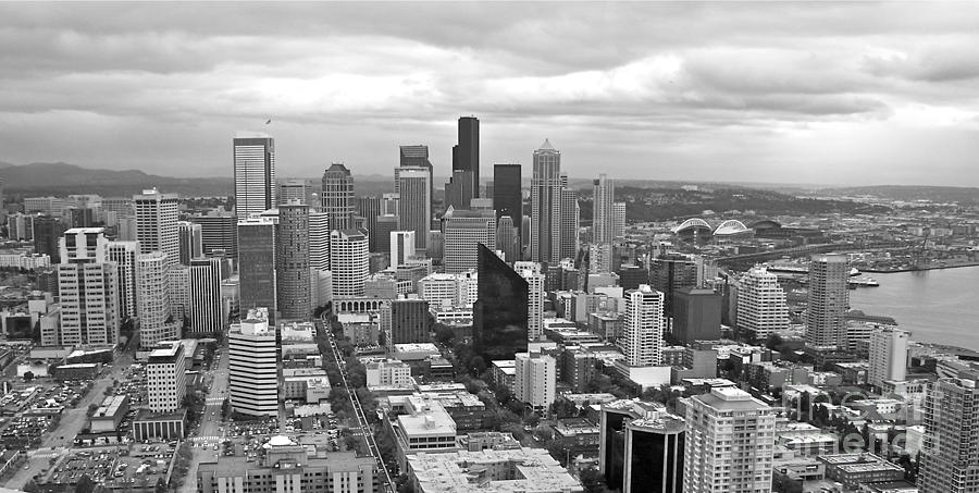 Seattle in Black and White Photograph by Carol  Bradley