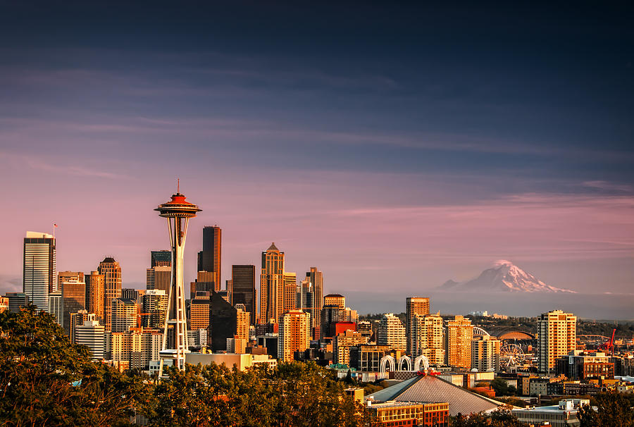 Seattle Skyline Photograph by Brian Bonham
