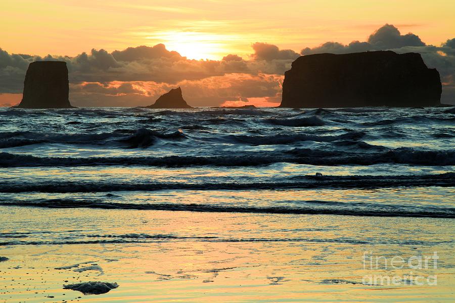 Second Beach Sunset Photograph by Adam Jewell