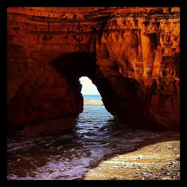 Ocean Photograph - Secret Cave #lowtide #ocean #caves by Last Adventurer