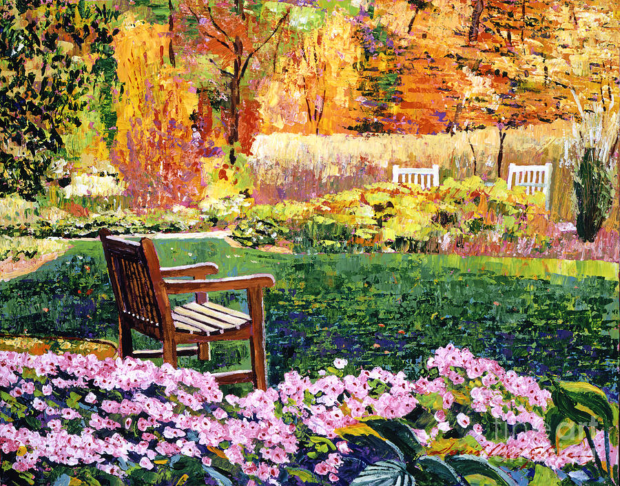 Secret Garden Chair Painting by David Lloyd Glover