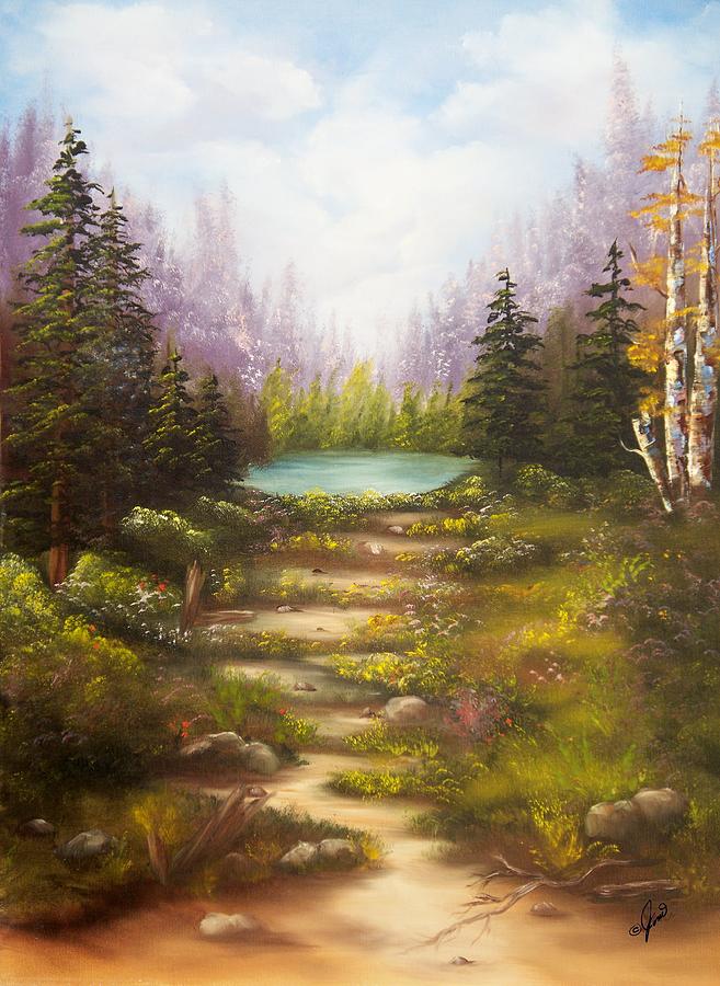 Secret Lake Painting by Joni McPherson