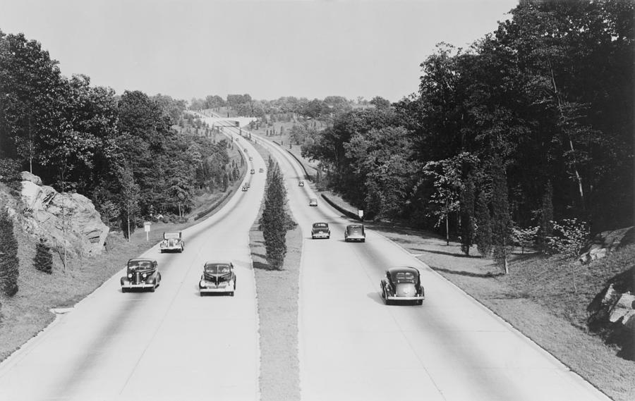 Transportation Photograph - Section Of The Merritt Parkway by Everett