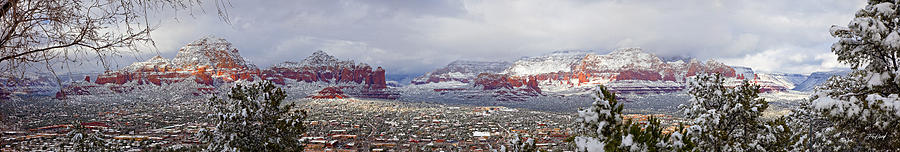 Sedona Arizona after a rare February snowstorm Photograph by Fred J Lord