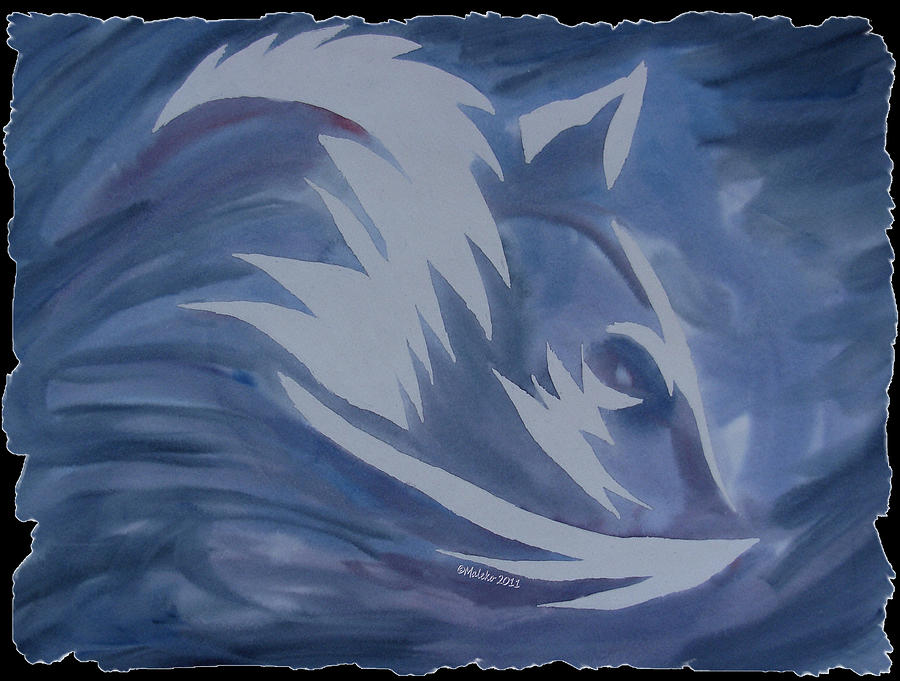 Horse Painting - Seduction in Blue by Mark Schutter Horse Painting - Seduction in Blue by Mark Schutter