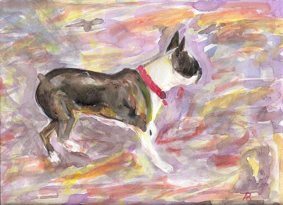Boston Terrier Painting - See Gull by Arthur Rice