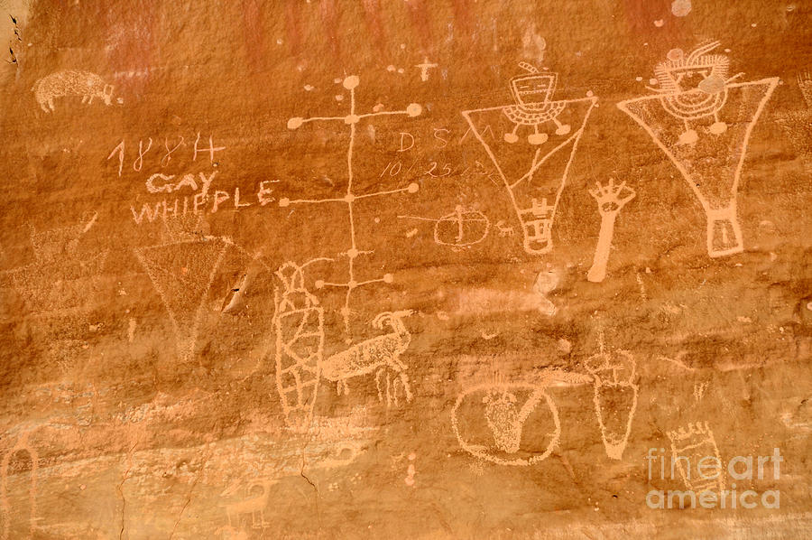 Desert Photograph - Sego Canyon Petroglyphs by Gary Whitton