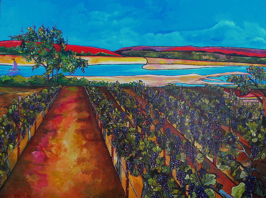 Seiferts Vineyard Painting by Patti Schermerhorn