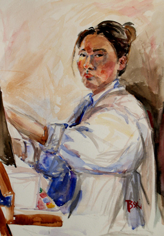 Self Portrait 2 - 2010 Painting by Becky Kim