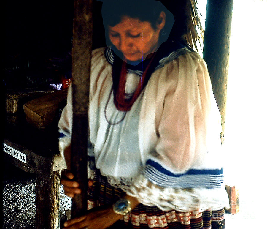 Seminole Indian Woman Grinding Corn in Hollywood Florida Reservation ...