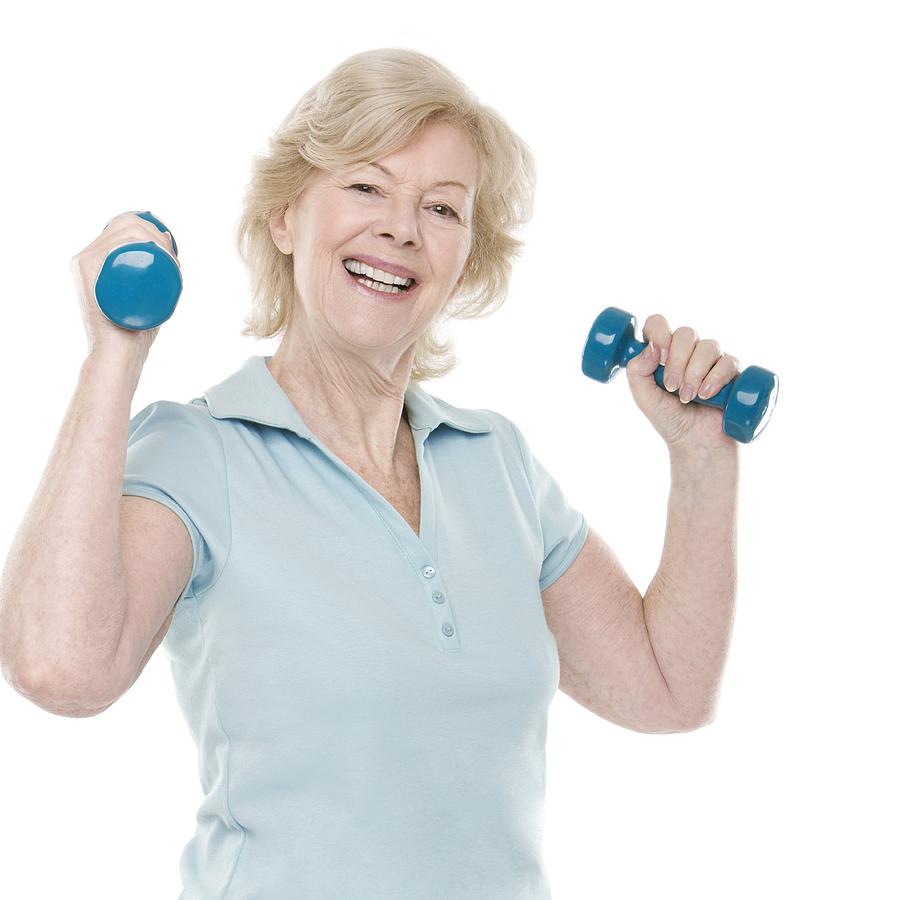 Senior Woman Lifting Weights Photograph by - Fine Art America